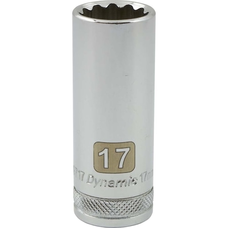 Dynamic 3/8" Drive, 17mm Metric Socket, 12 Points D009717